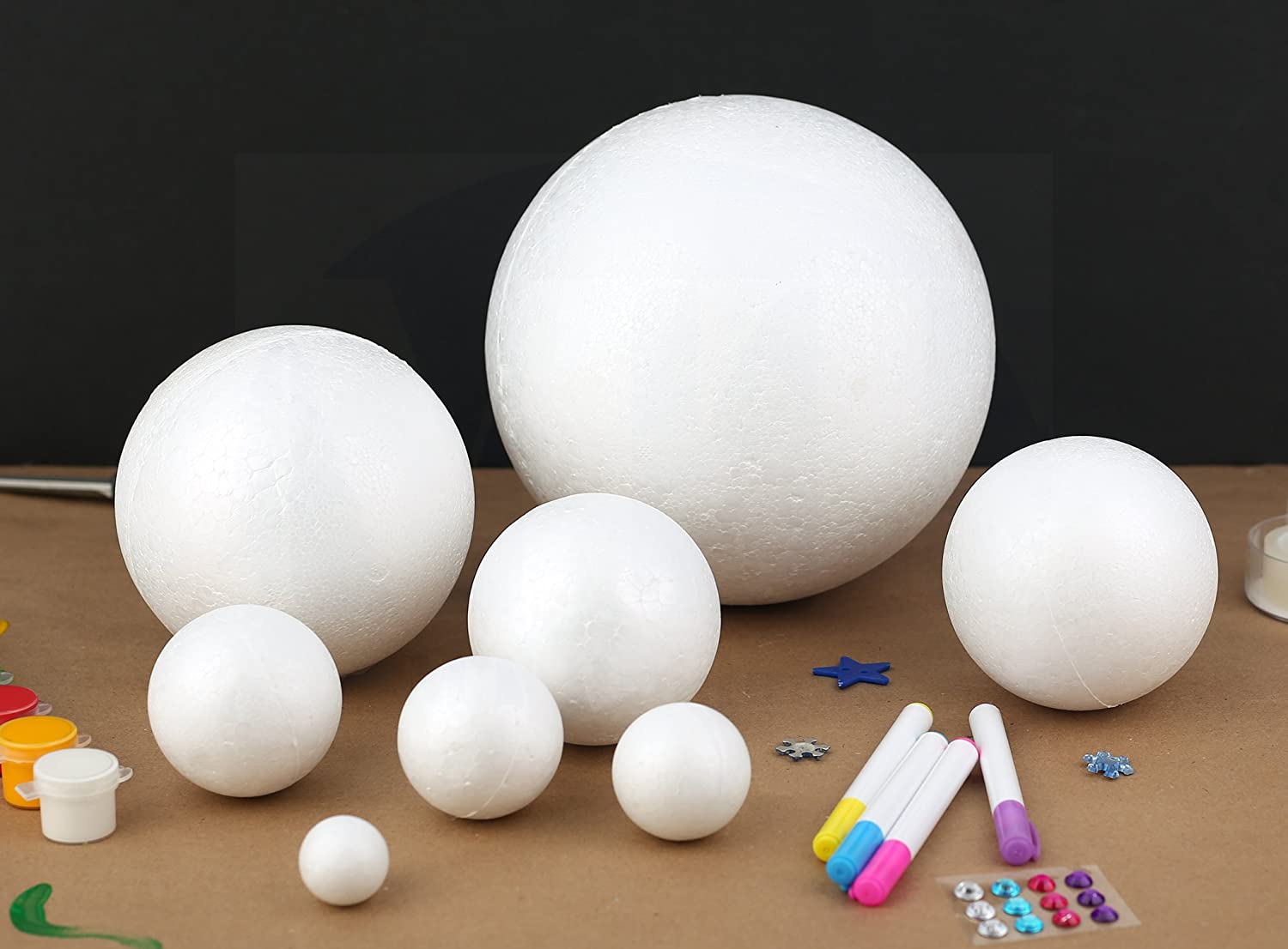 MT Products White Styrofoam Balls / Polystyrene Foam Balls